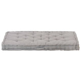 Vidaxl Pallet Floor Cushion 120x80x10 cm de algodón gris