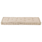 Vidaxl Pallet floor cushion 120x40x7 cm cotton beige