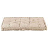 Vidaxl Palle Floor Pushion 120x80x10 cm Bomuld Beige