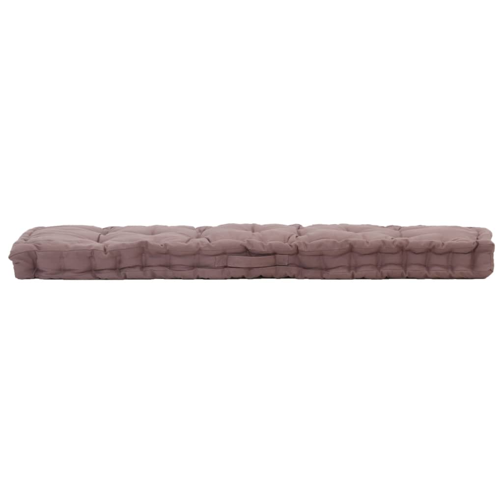 Vidaxl palet podłogowa poduszka 120x40x7 cm bawełniana taupe