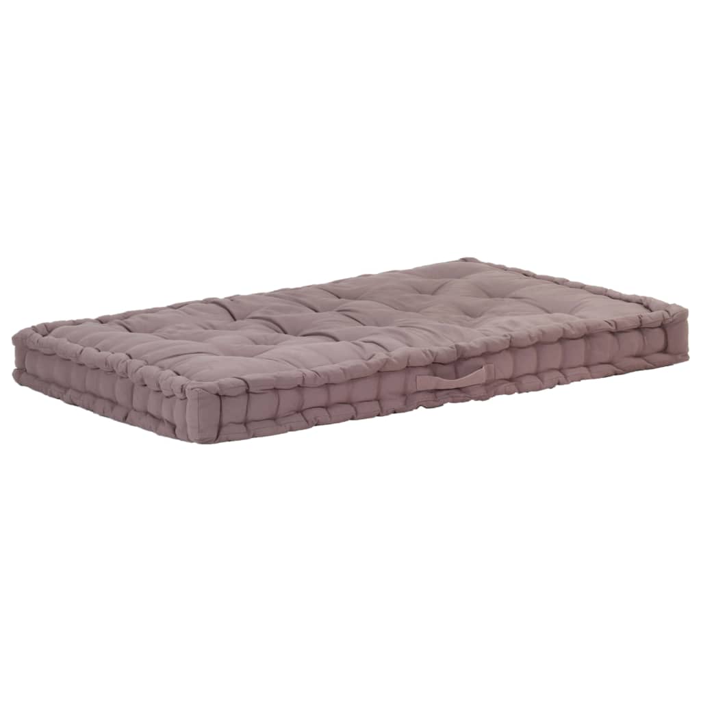 BIDAXL PALLET GOLVDUSHION 120x80x10 cm Cotton Taupe