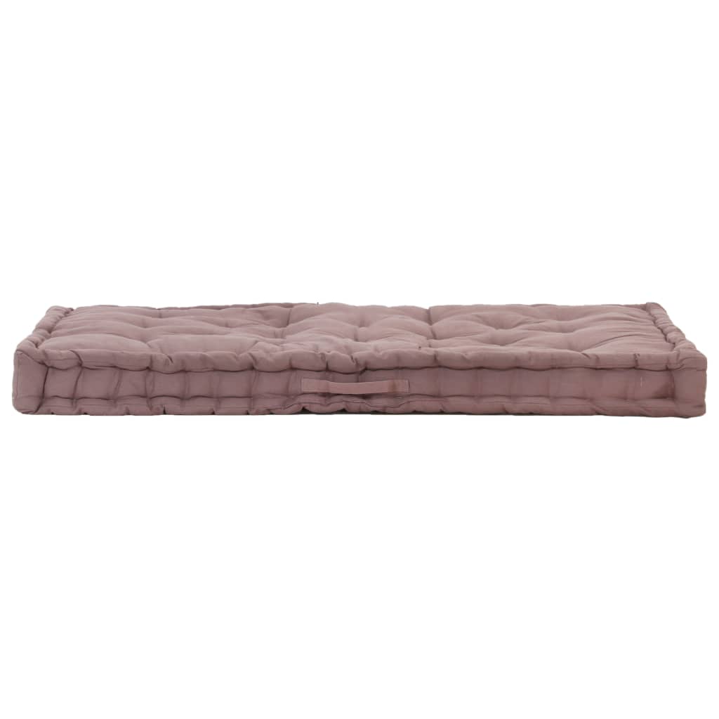 Vidaxl Pallet floor cushion 120x80x10 cm cotton taupe