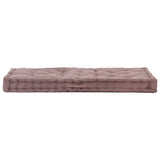 Vidaxl Pallet floor cushion 120x80x10 cm cotton taupe