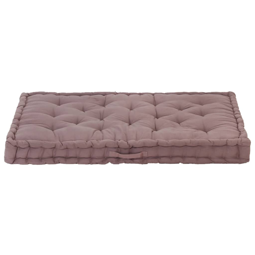 Vidaxl paleta talna blazina 120x80x10 cm bombažni taupe