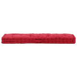 Vidaxl Pallet floor cushion 120x40x7 cm cotton burgundy red