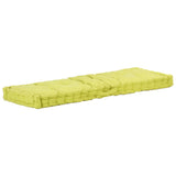 Cuscino per pavimento del pallet Vidaxl 120x40x7 cm di cotone verde