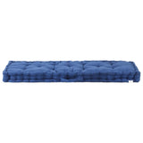 Cuscino del pavimento del pallet Vidaxl 120x40x7 cm di cotone azzurro