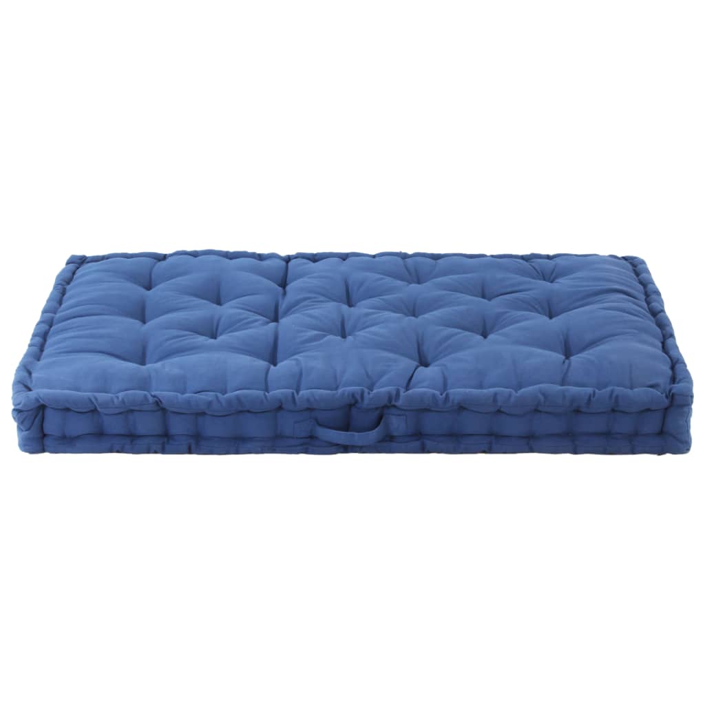 Vidaxl Pallet floor cushion 120x80x10 cm cotton light blue