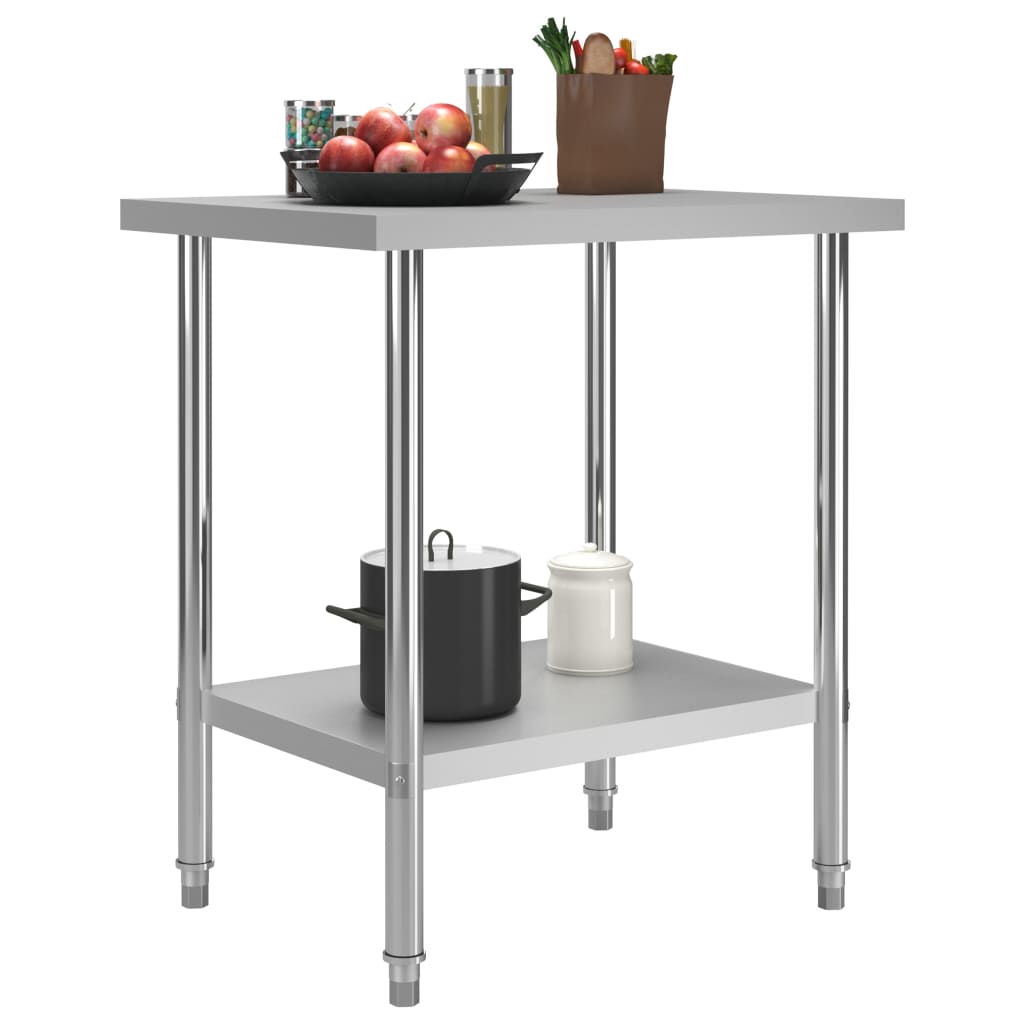 Vidaxl Kitchenwork table 80x60x85 cm Stainless steel