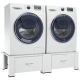 VidaXL Washing Machineen Dryer Hoger Double with drawers White