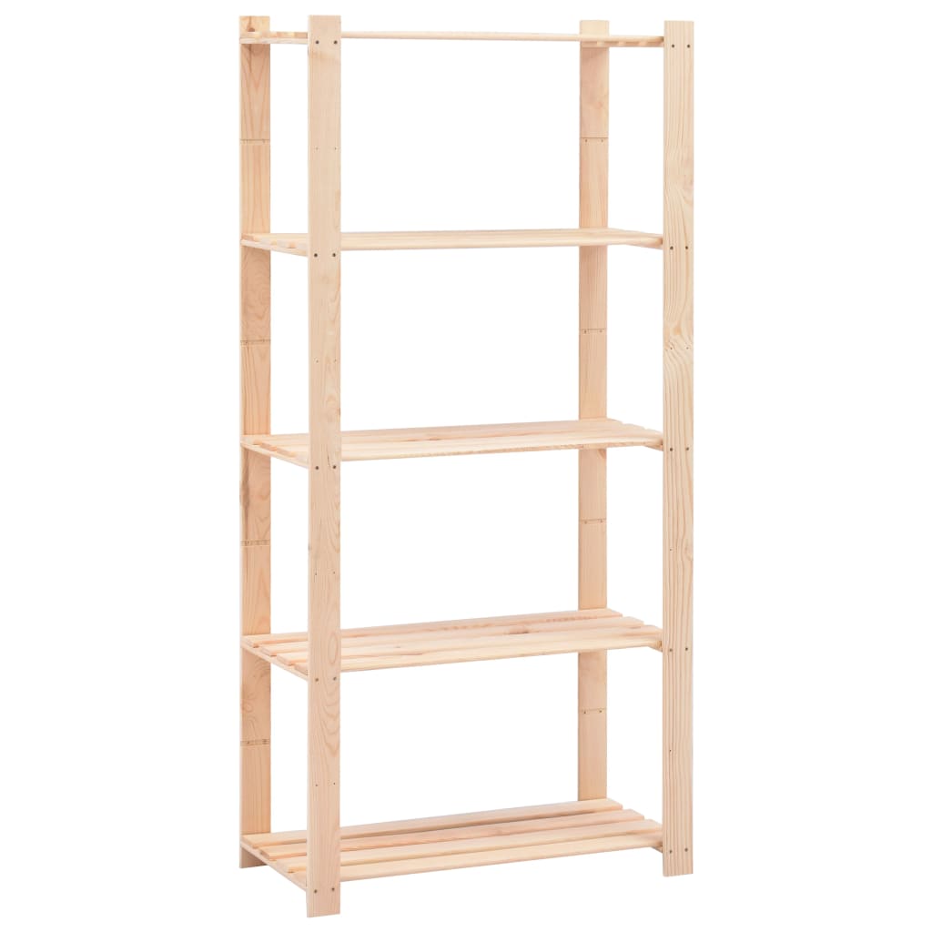 Racks de rangement Vidaxl 5 couches 2 ST 80x38x170 cm Bois de pin 250 kg