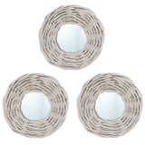 Vidaxl Mirrors 3 st 15 cm Wicker white