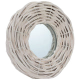 Vidaxl Mirrors 3 St 15 cm Wicker White