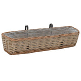 VidaXL Balcony bins 2 st 80 cm wicker with PE lining