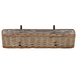 VidaXL Balcony bins 2 st 80 cm wicker with PE lining