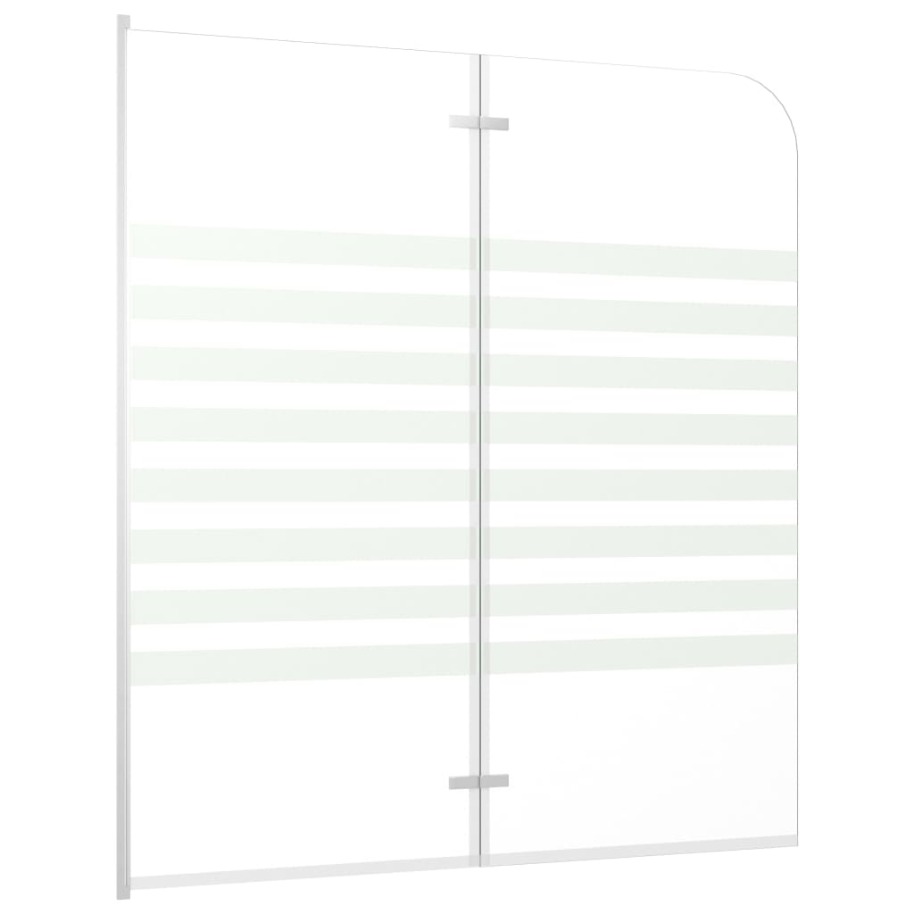 VidaXL Badwand gestreept 120x140 cm gehard glas