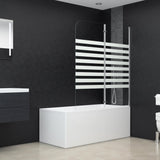 Vidaxl Bath Wall stribet 120x140 cm hærdet glas