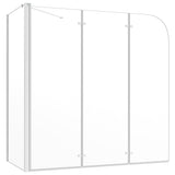 Vidaxl Bath Wall 120x69x130 cm vetro indurito trasparente