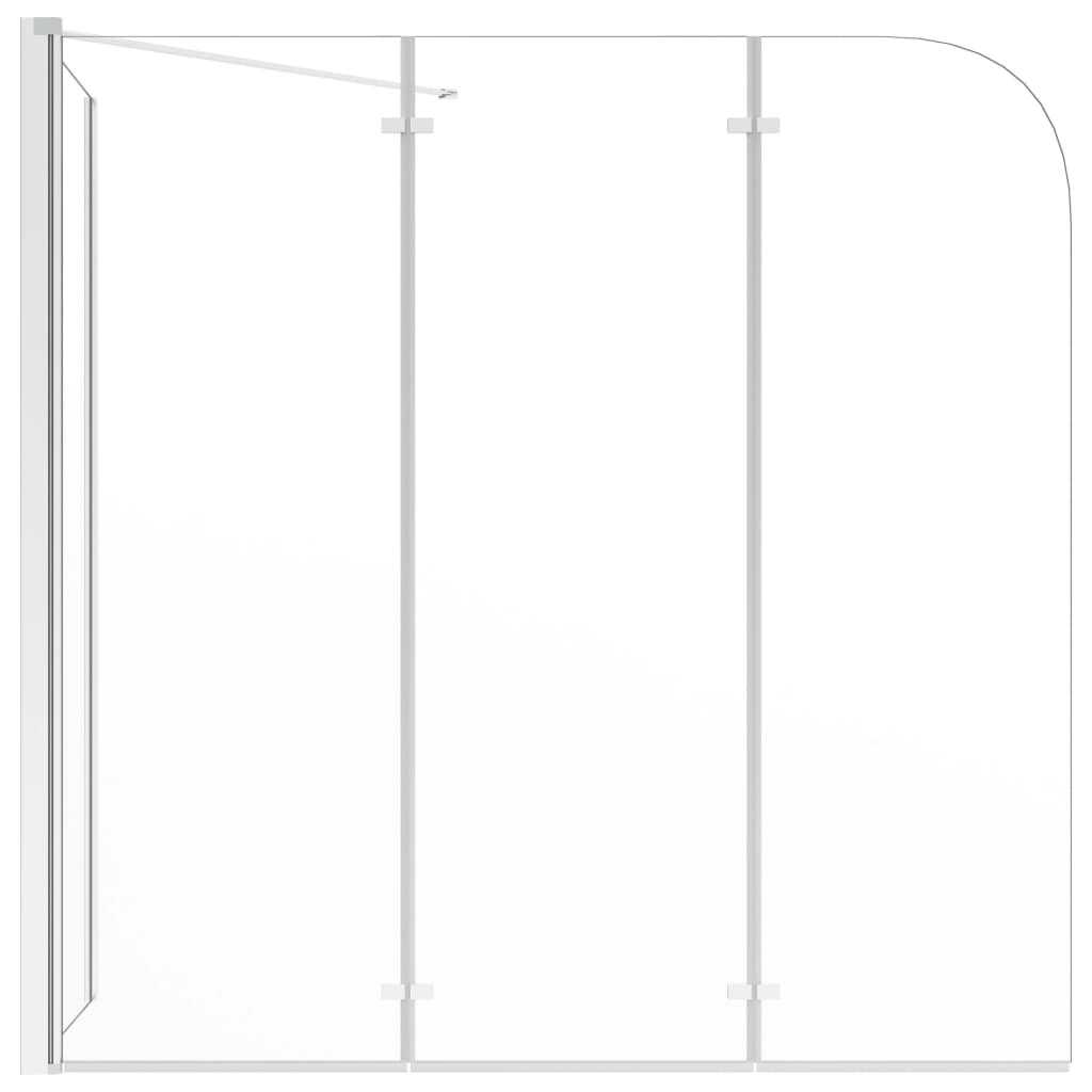 Vidaxl Bath Wall 120x69x130 cm Härdat glas Transparent