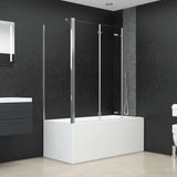 Vidaxl Bath Wall 120x69x130 cm hærdet glas gennemsigtig