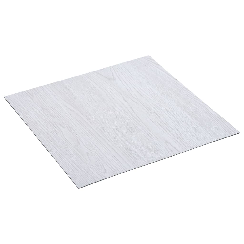 Vidaxl Floorboards Selvlavt 5,11 m² PVC White