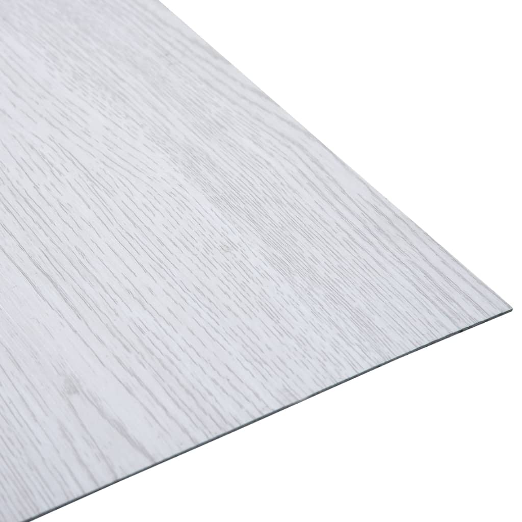 Vidaxl Floorboards Self -adhesive 5.11 m² PVC White