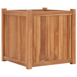 Vidaxl planter hævet 50x50x50 cm fast teak træ