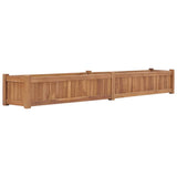 Vidaxl Planter hevet 200x30x25 cm solid teak tre