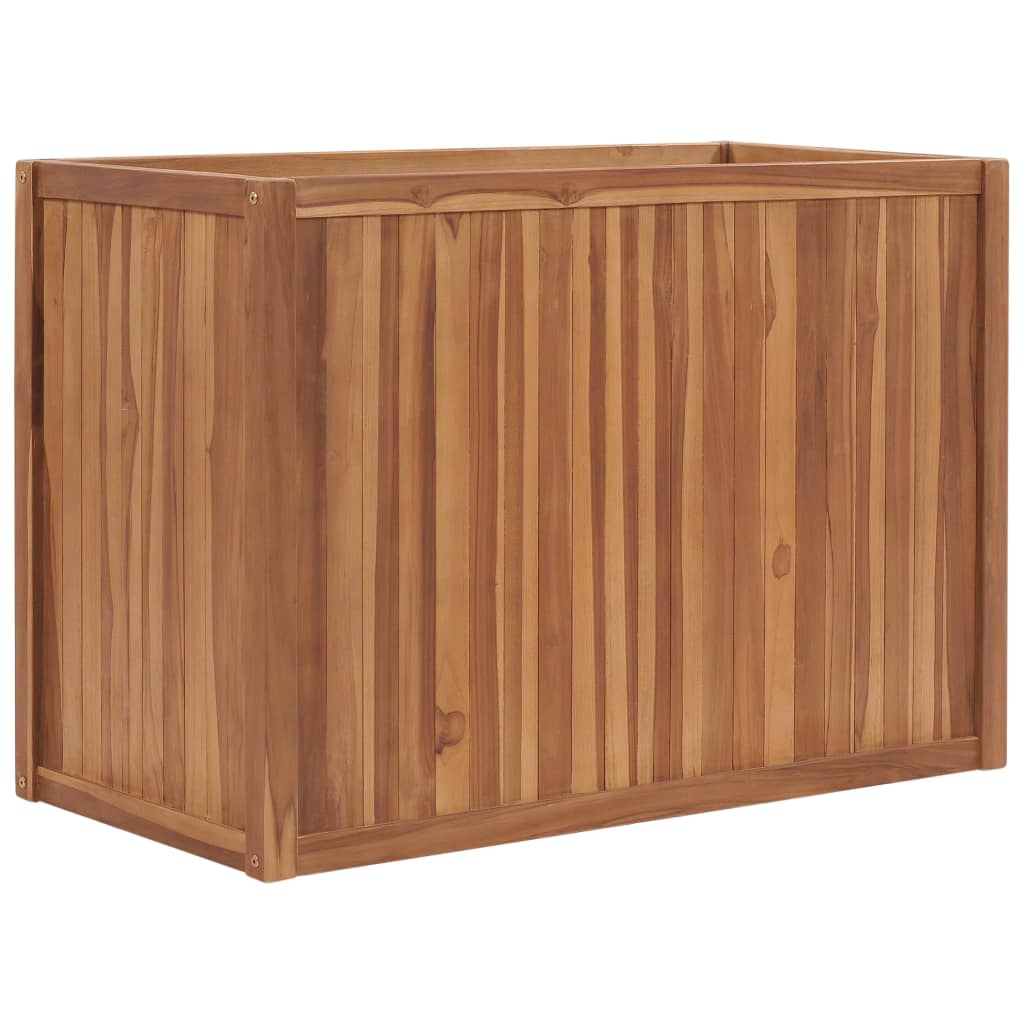 Vidaxl planter hævede 100x50x70 cm fast teak træ