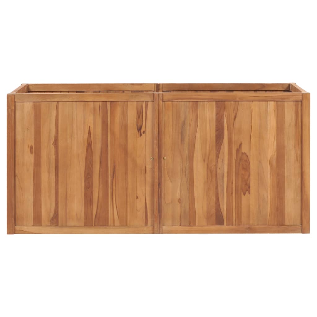 Vidaxl Planter hævede 150x50x70 cm solid teak