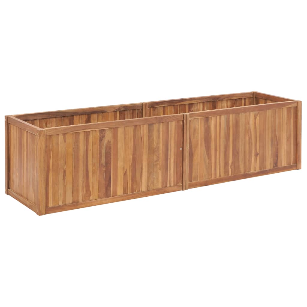 Vidaxl Planter höjde 200x50x50 cm fast teakved