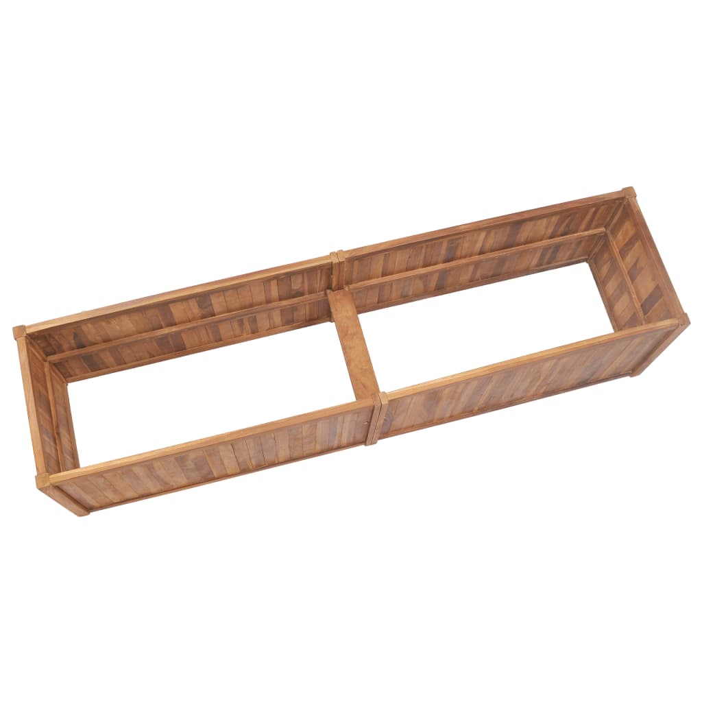 Vidaxl Planter hevet 200x50x50 cm solid teak tre