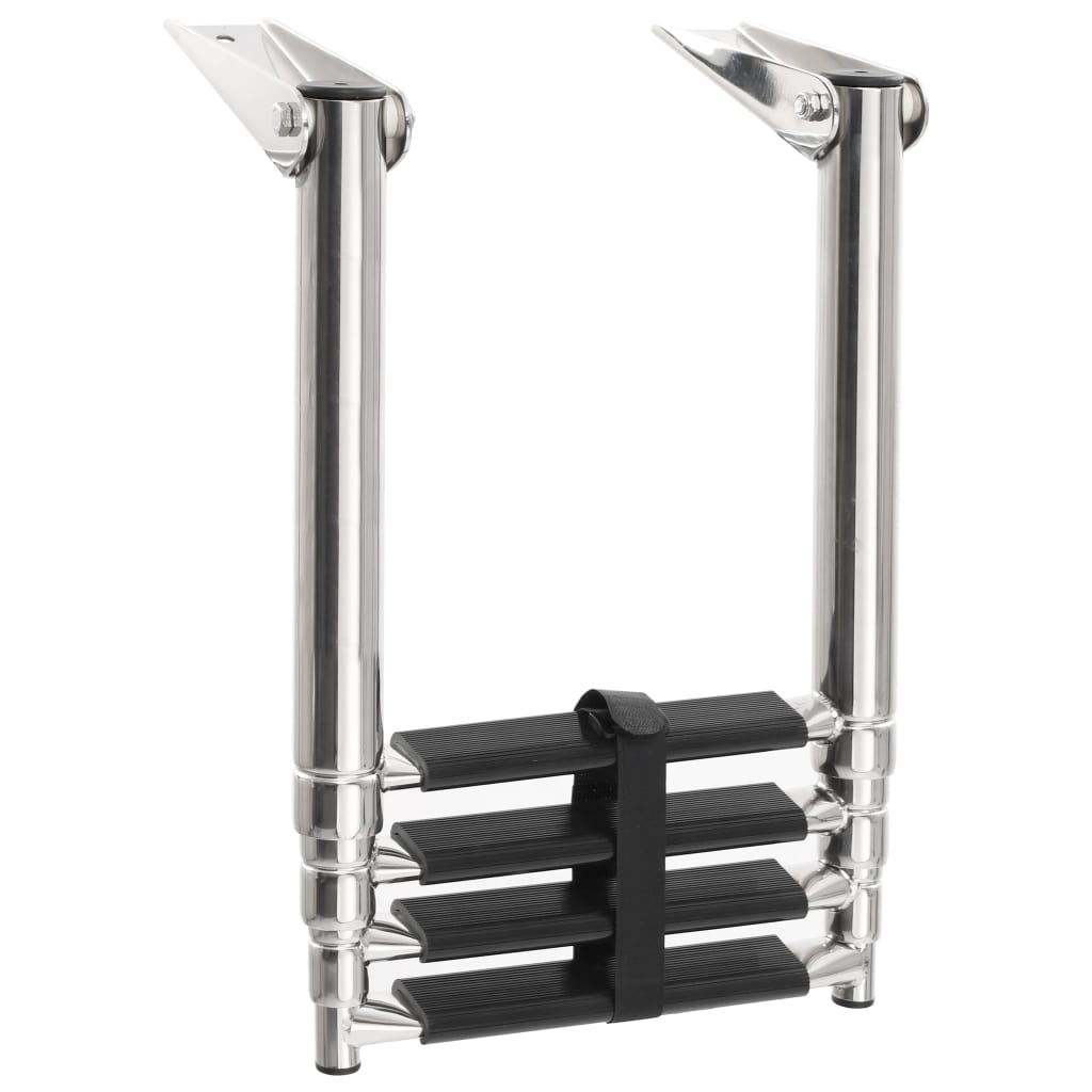 VidaXL board ladder Foldable with 4 sports stainless steel