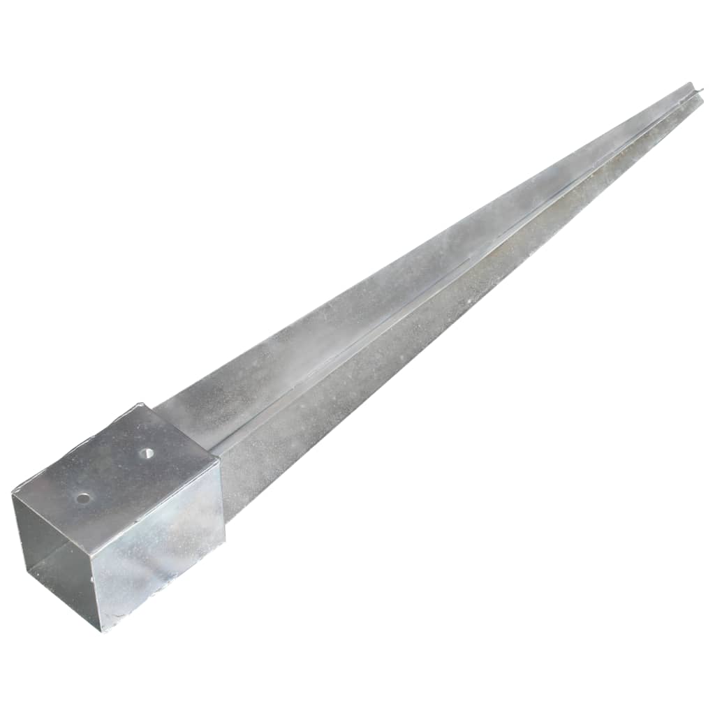 Vidaxl Ground Pins 2 St 10x10X91 cm galvanizované ocelové stříbrné barvy