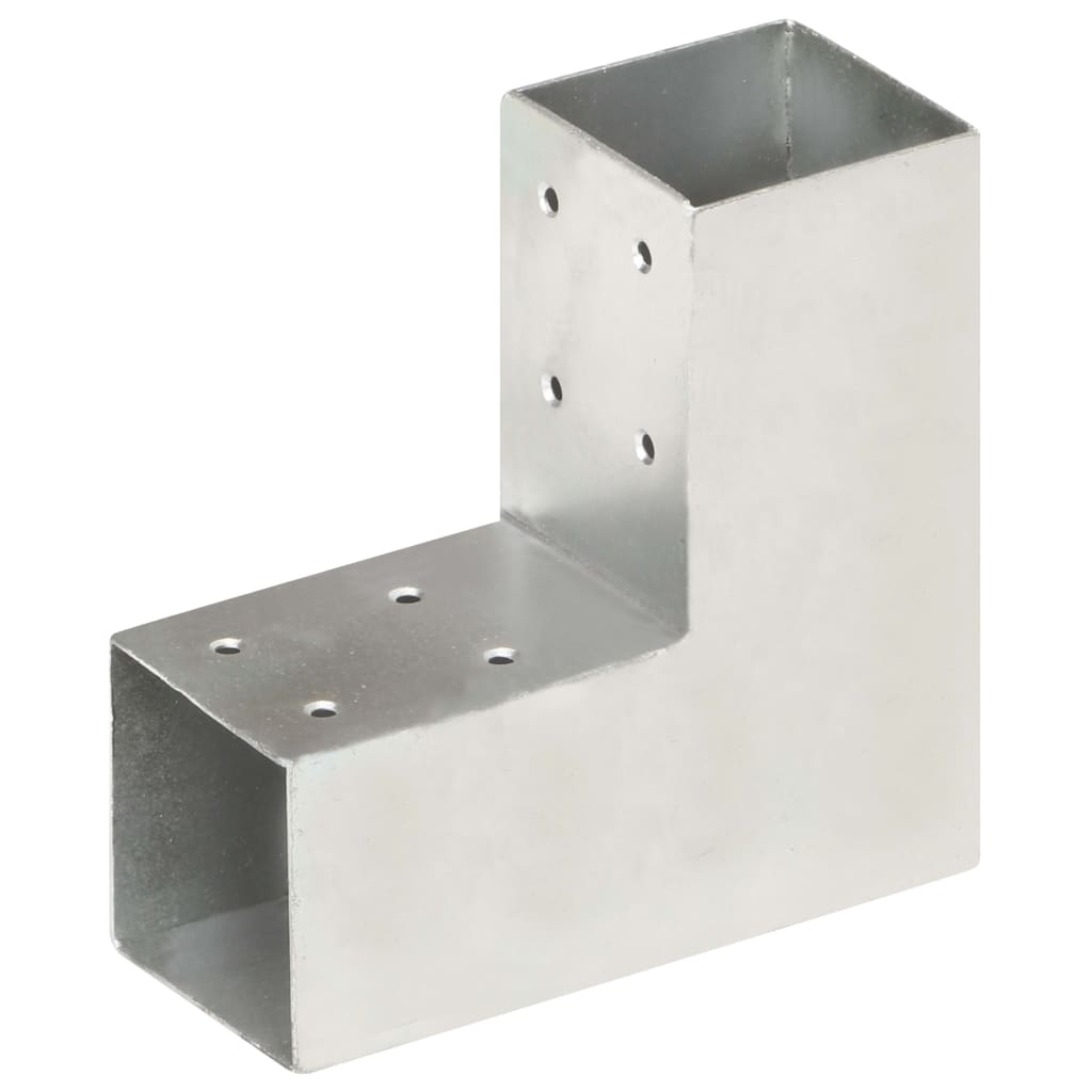 Vidaxl blek tilkobling L-form 71x71 mm galvanisert metall