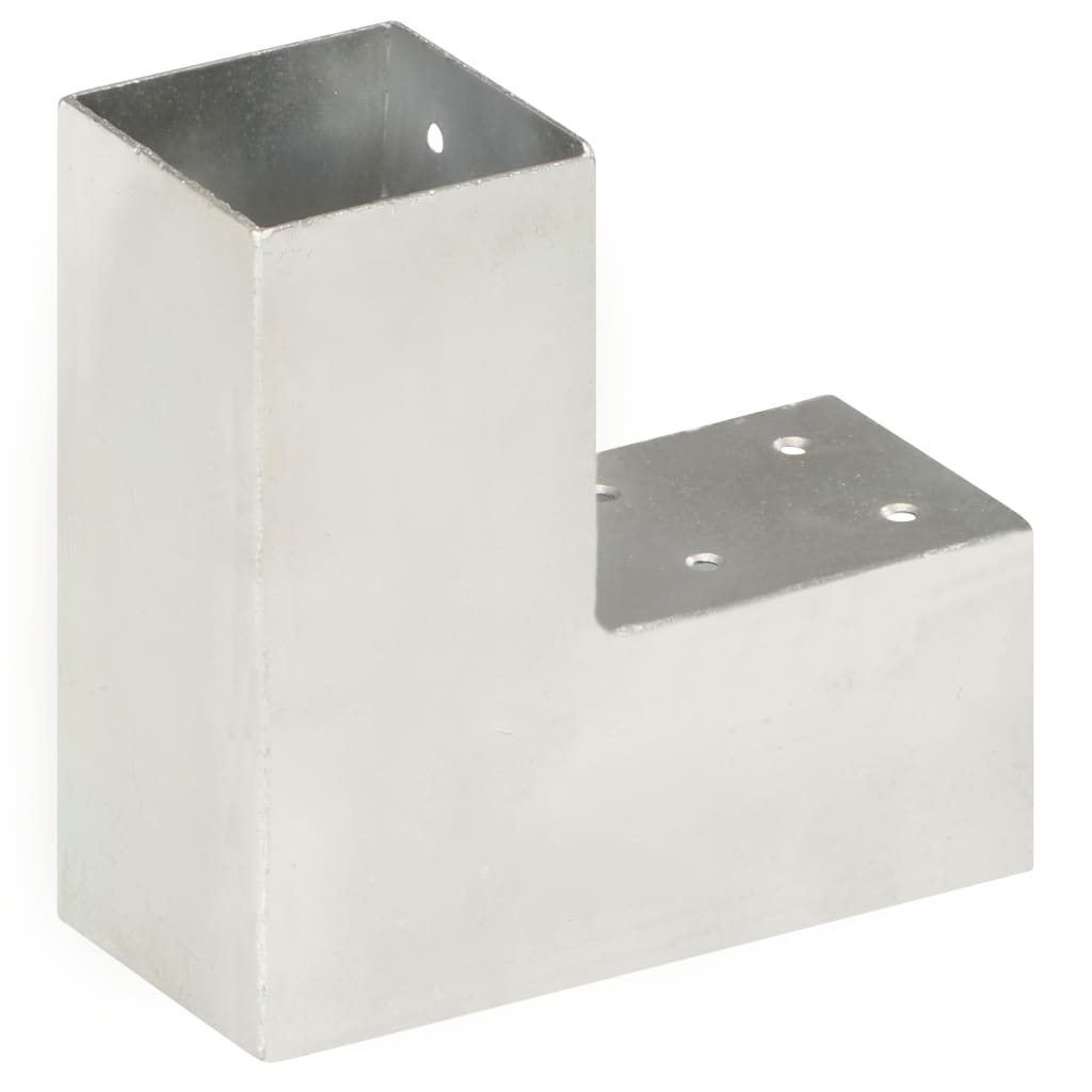 Vidaxl blek tilkobling L-form 71x71 mm galvanisert metall