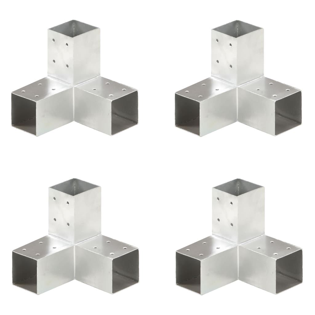 Connexions de pile vidaxl 4 PC-Shape 71x71 mm Métal galvanisé