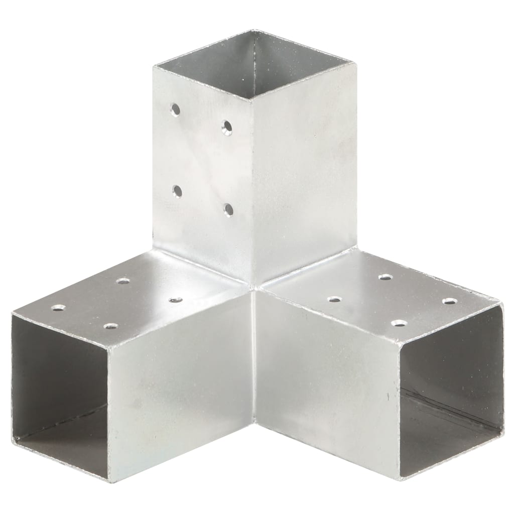 Vidaxl-Pfahlverbindungen 4 PC Y-Form 71x71 mm verzinktes Metall