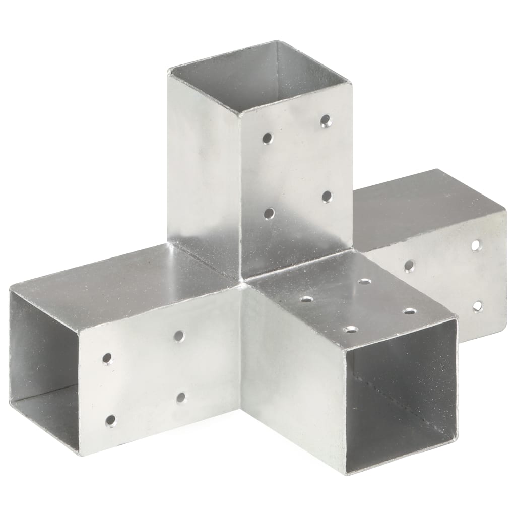 Vidaxl Pale connection X-shape 71x71 mm galvanized metal