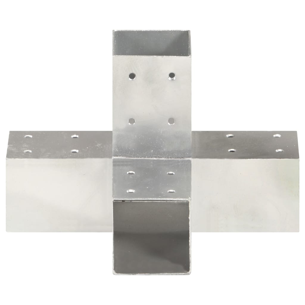 Vidaxl Pale connection X-shape 71x71 mm galvanized metal