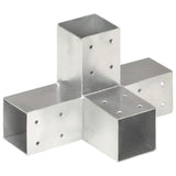 VidaXL Pile Connections 4 pc-shape 71x71 mm galvanized metal