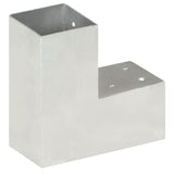 Vidaxl Pale connection L-shape 81x81 mm galvanized metal