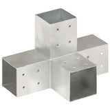 Conexiones de pila Vidaxl 4 PC 81x81 mm de metal galvanizado