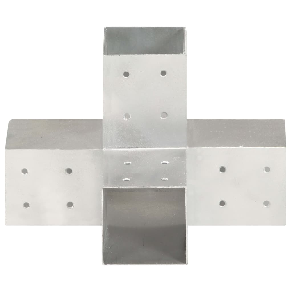 Conexiones de pila Vidaxl 4 PC 81x81 mm de metal galvanizado