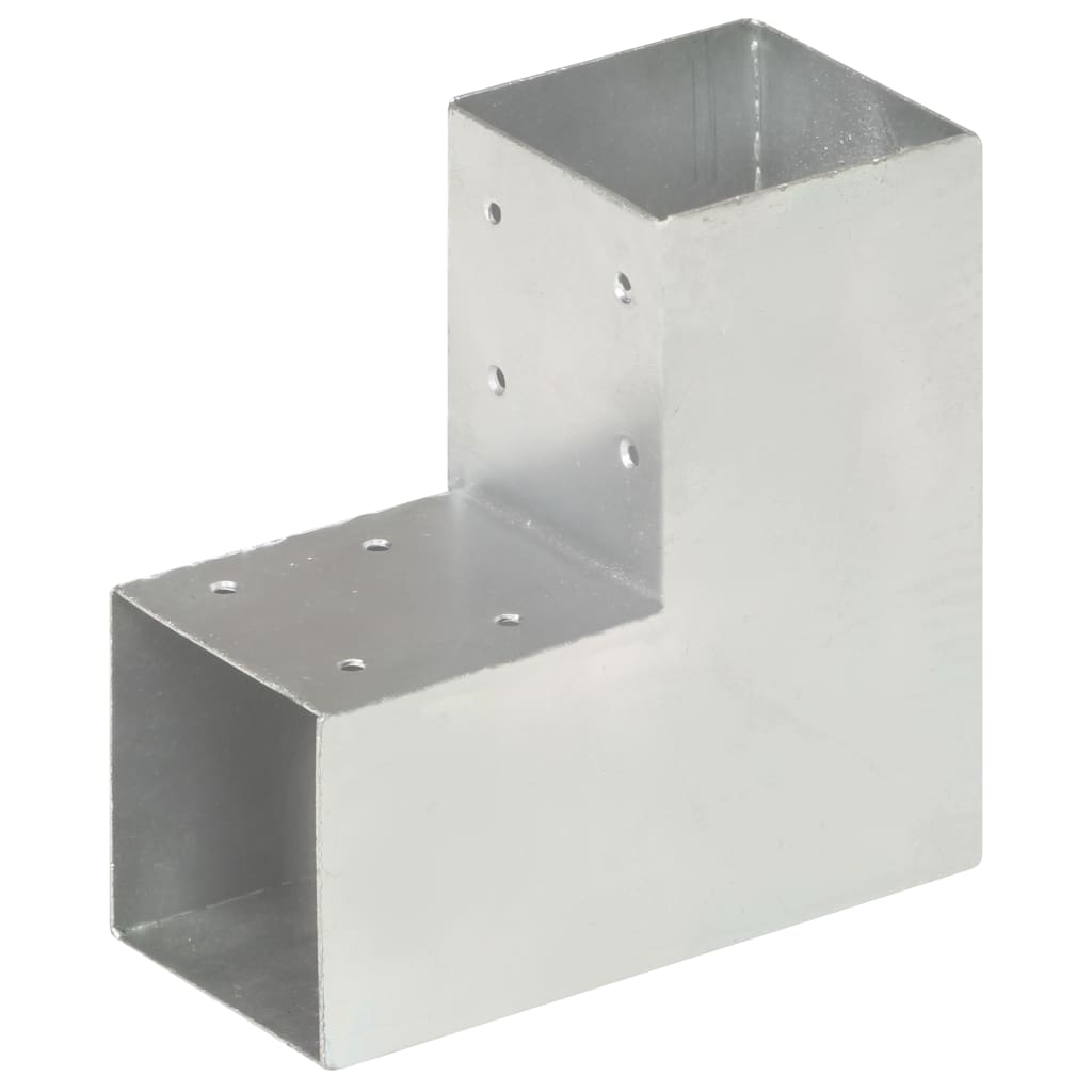 Vidaxl blek tilkobling L-form 91x91 mm galvanisert metall