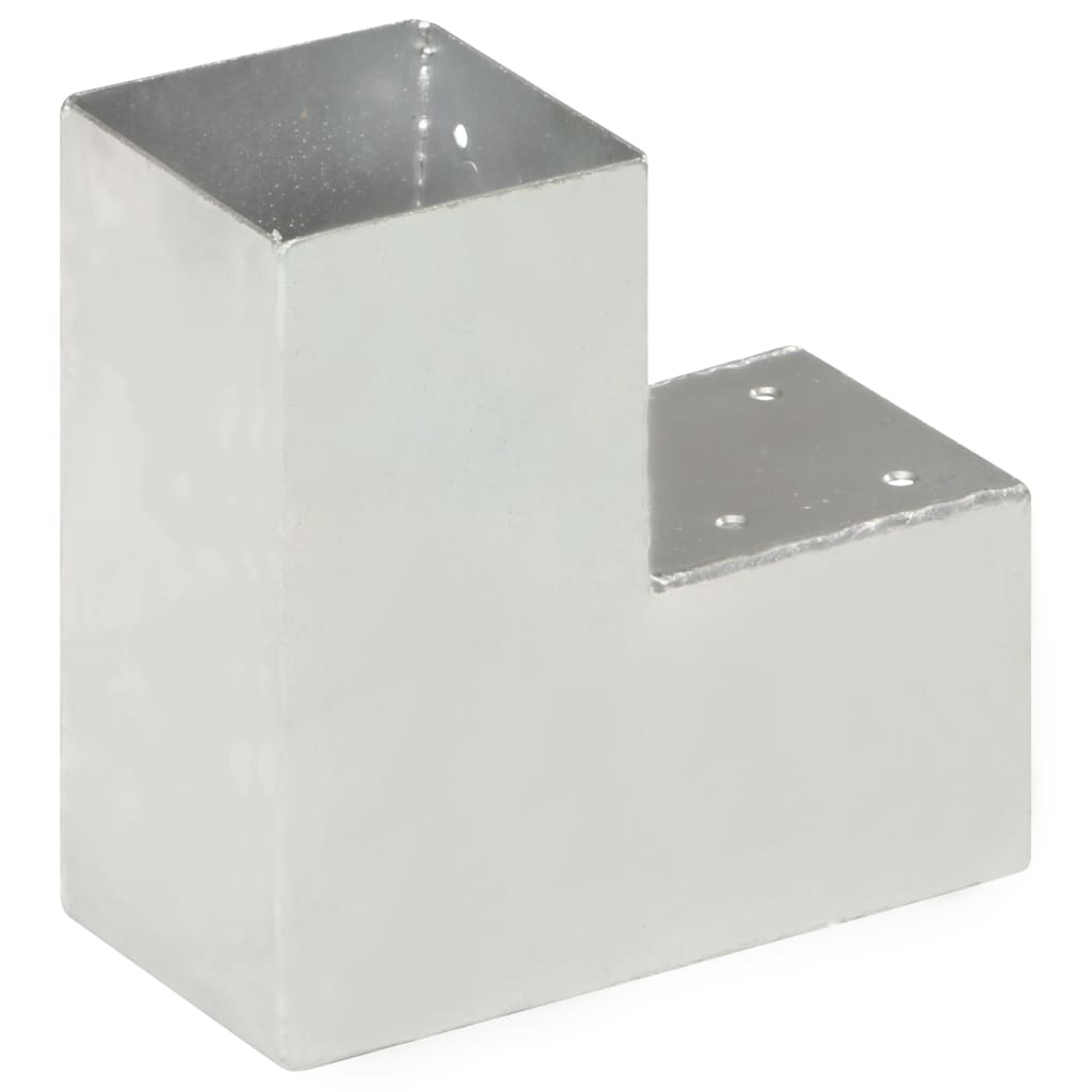 Vidaxl Pale Connection L-forma L 91x91 mm Galvanized Metal