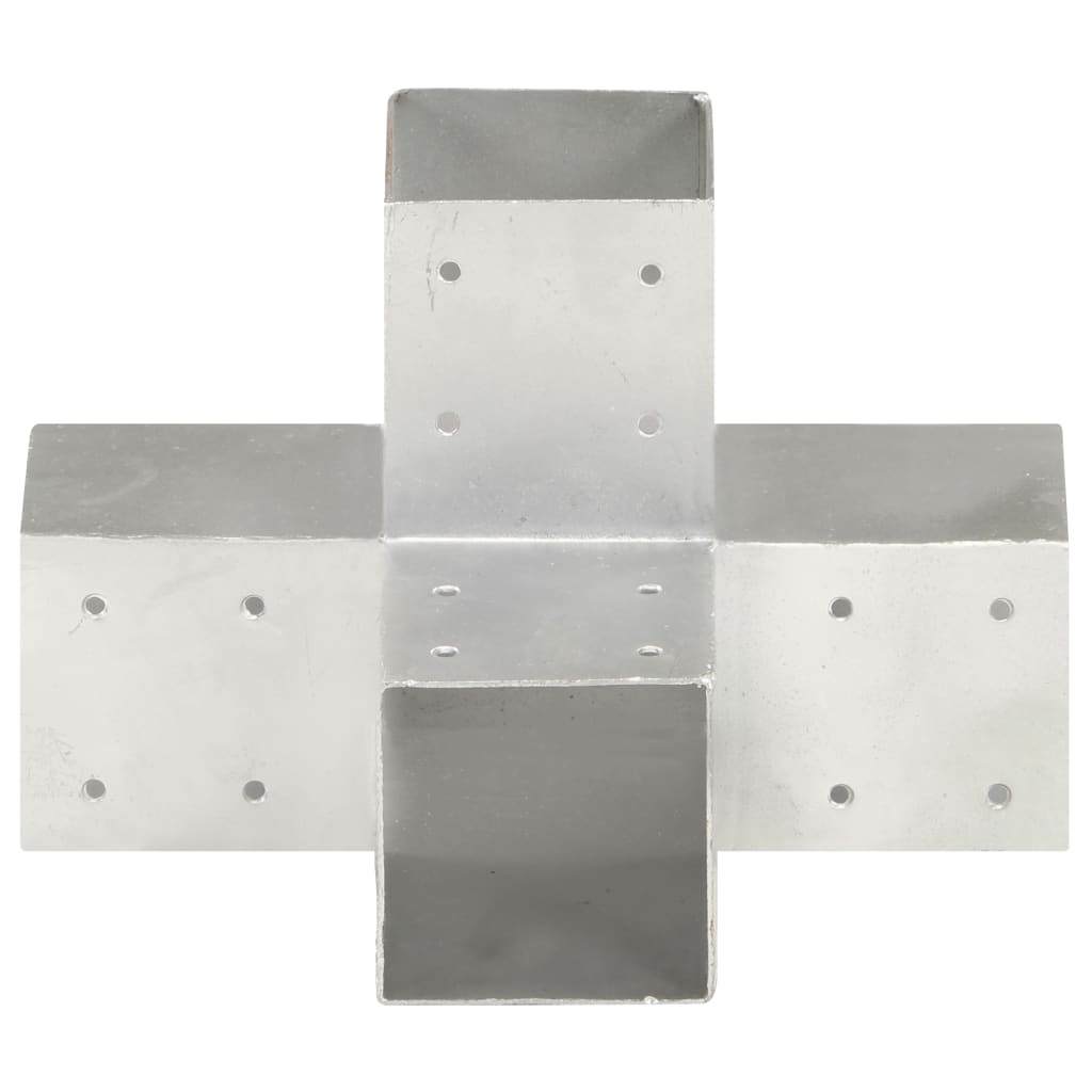 Vidaxl Pale Connection X-SHAPE 91x91 MM Galvanized Metal