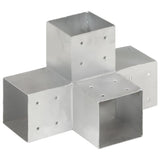 Vidaxl Pile Verbindungen 4 PC-Form 101x101 mm Galvaniséiert Metal