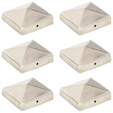 Capas de pila Vidaxl 6 Pyramid 81x81 mm de acero inoxidable