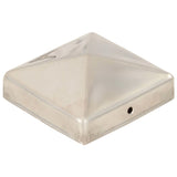 Vidaxl Pile Caps 6 St Pyramid 81x81 mm stal nierdzewna